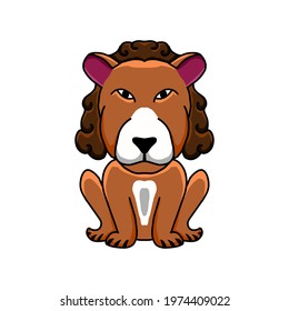 Simple Vector Mascot Design Lion