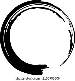Simple vector material of circular shapes drawn with a brush