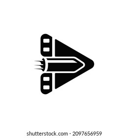simple vector media bullet logo 