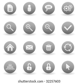 Conjunto simple de medios vectoriales e iconos web
