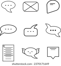 simple vector messege icon illustration on white background.icon element
