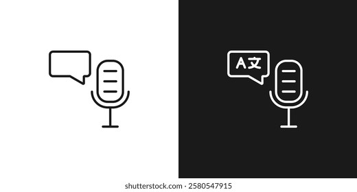 Simple vector of a microphone translating language