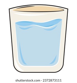 simple vector of mineral water glass