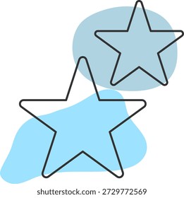 Vector simple Formas orgánicas mínimas con estrellas