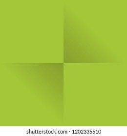Simple vector modern background - square - divided into four squares. Gradient. Color green. Versatile use. Eps 10.