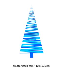 A simple vector modern Chreestmas tree desig.