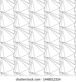 Simple vector monochrome geometric seamless pattern.