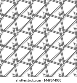 Simple vector monochrome geometric seamless pattern.