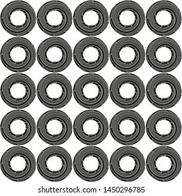 Simple vector monochrome geometric seamless pattern.