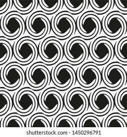 Simple vector monochrome geometric seamless pattern.