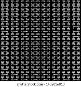 Simple vector monochrome geometric seamless pattern.