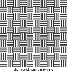 Simple vector monochrome geometric seamless pattern.