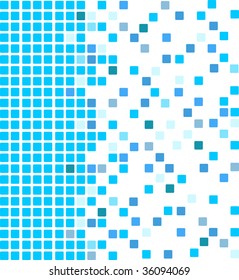Simple vector mosaic background in blue color