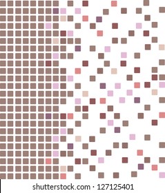 Simple vector mosaic background in brown color