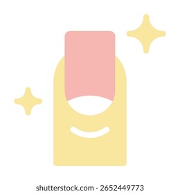 Simple vector of a nail polish bottle with brush.