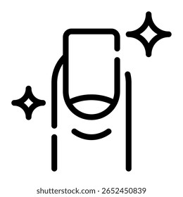 Vetor simples de uma garrafa de esmalte de unha com escova.