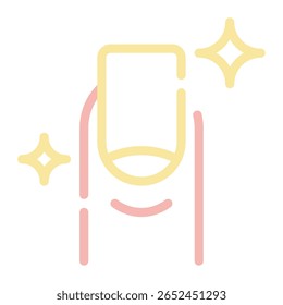 Vetor simples de uma garrafa de esmalte de unha com escova.