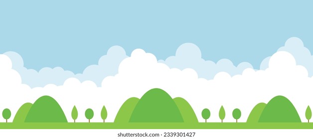 Simple Vector Nature Landscape Background Material