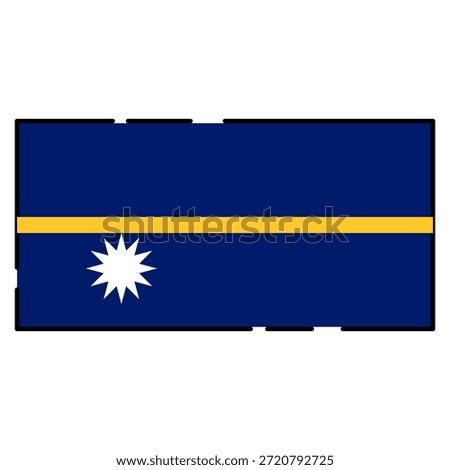 Simple vector Nauru flag. Nauru region