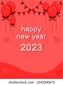 a simple vector new year 2023 background illustration