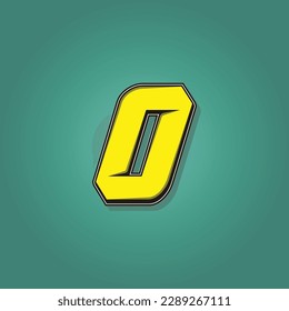 Simple vector number for all about sports, custom, and racing start number. Template number 0