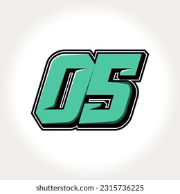 Simple vector number for all about sports, custom, and racing start number. Template number 05