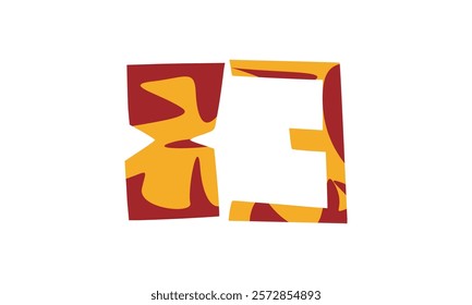 Simple vector number, lunar new year concept, red and gold isolated on white background,Template number 83