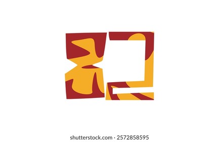 Simple vector number, lunar new year concept, red and gold isolated on white background, template number 82, eighty two