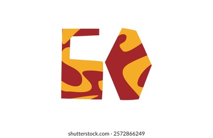 Simple vector number, lunar new year concept, red and gold isolated on white background, template number 60, sixty
