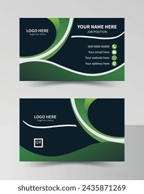 Plantilla de diseño de tarjeta de visita de oficina de vector simple. Tarjeta de identidad corporativa creativa para empleados con cuatro variaciones de color.