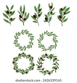 Simple vector olive branch illustration for your design