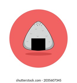simple vector onigiri traditional japanese food