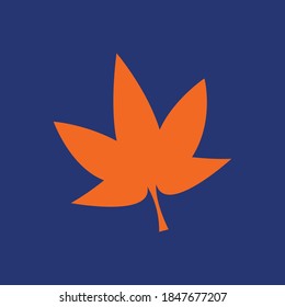 Herbstblätter mit einfacher Vektorgrafik