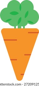 a simple vector orange carrot 