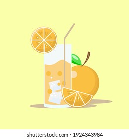 zumo de naranja vectorial simple