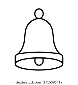 Icono de campana de contorno de Vector simple