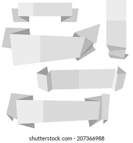 Simple vector paper banners