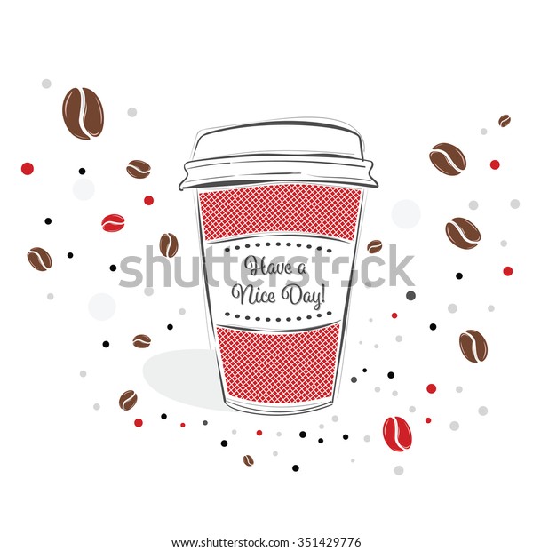 Download Simple Vector Paper Coffee Cup Line Stock Vector Royalty Free 351429776