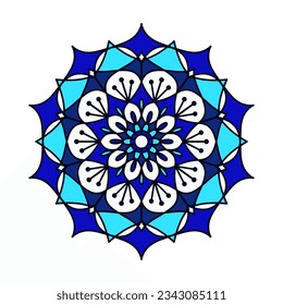 Simple Vector Paper Cutting Mandala Design