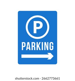 Simple vector parking symbol with letter P