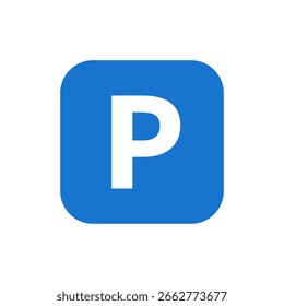 Simple vector parking symbol with letter P