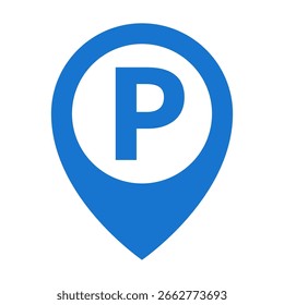 Símbolo de estacionamiento de Vector simple con la letra P
