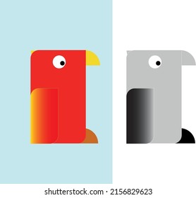 Simple Vector of the Parrot Bird