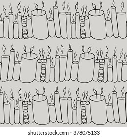 Simple vector pattern with candles.