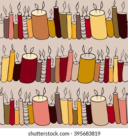 Simple vector pattern with candles.