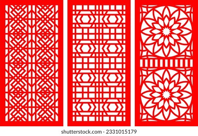 Einfache Vektormuster für CNC-Laserschneiden, Dekoration und Ornament