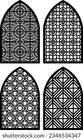 Patrón vectorial simple para corte láser CNC, decoración y adorno