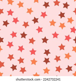 simple vector pattern geometric figures stars on pink