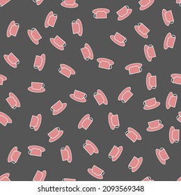 simple vector pattern illustration with cups