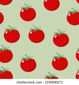 simple vector pattern red tomato